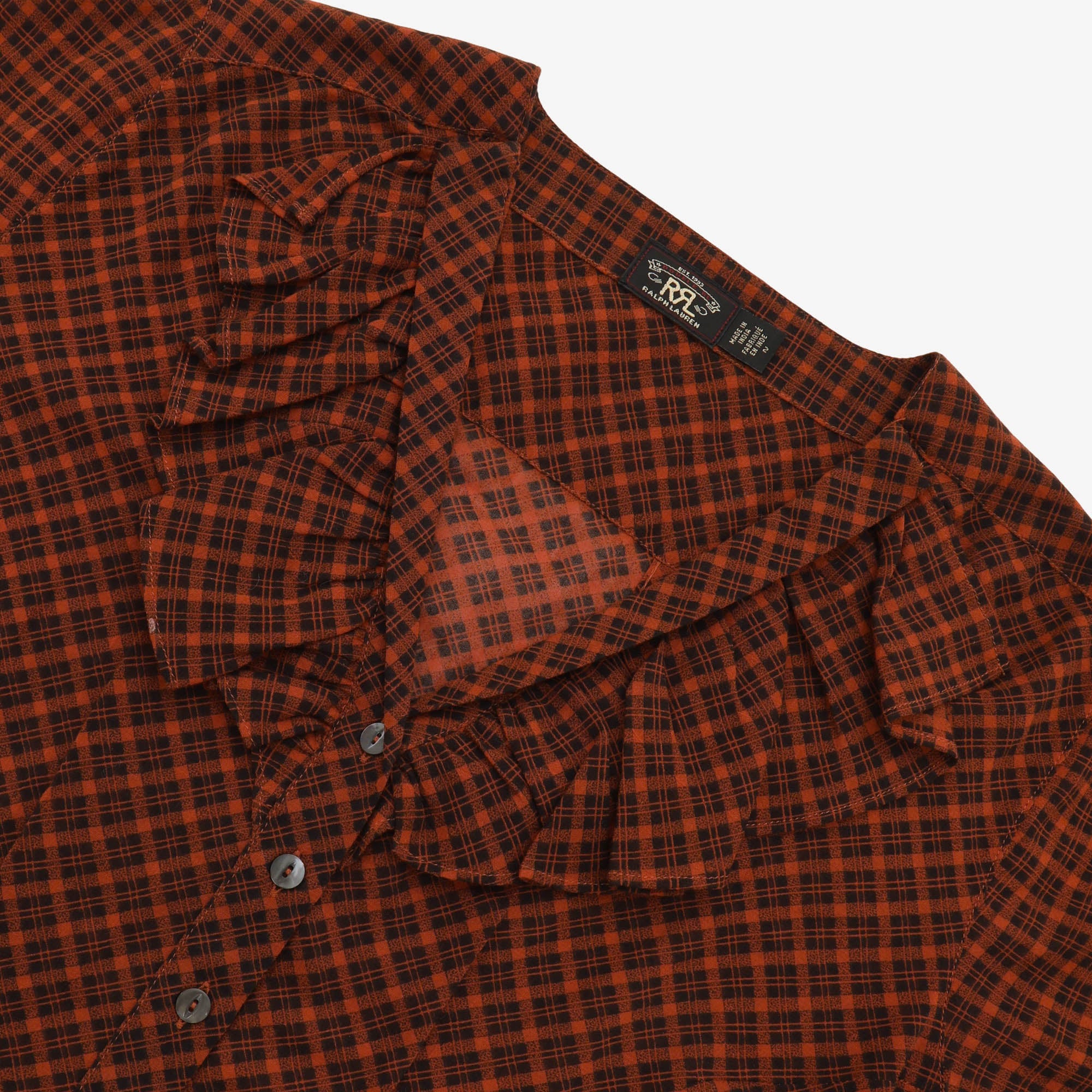 Plaid Ruffle Blouse