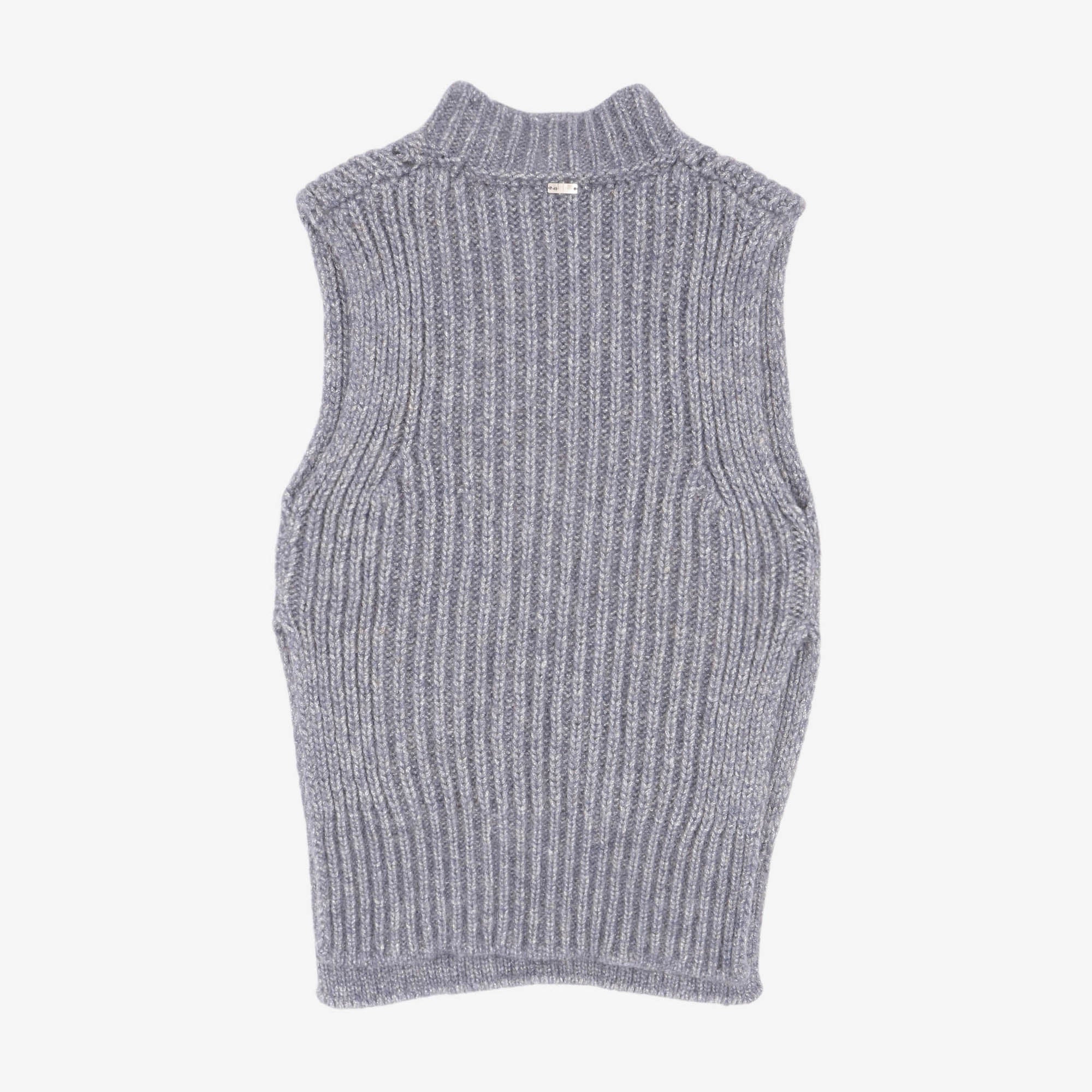 Open Work Sleeveless Sweater Vest