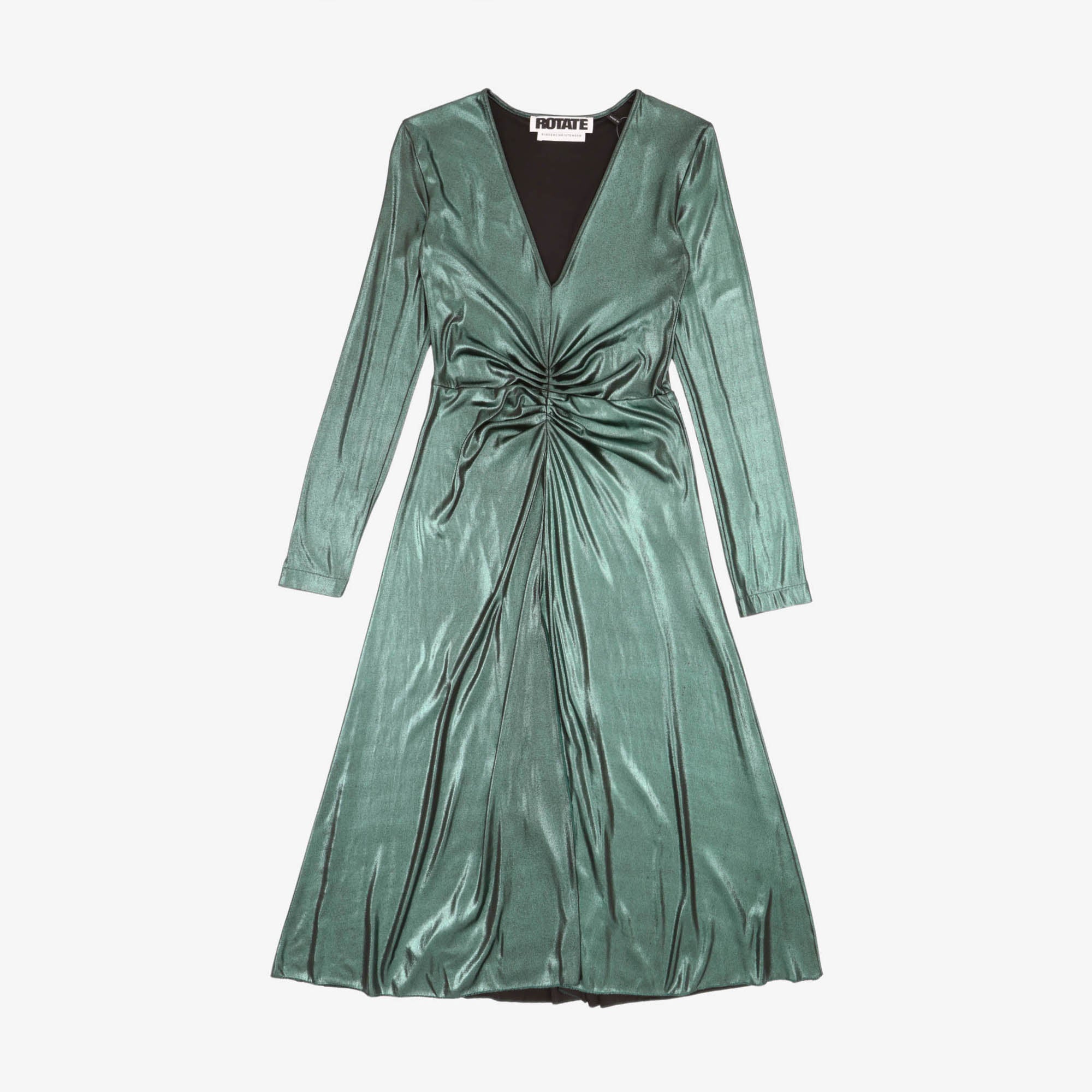 Number 7 Metallic Jersey Midi Dress