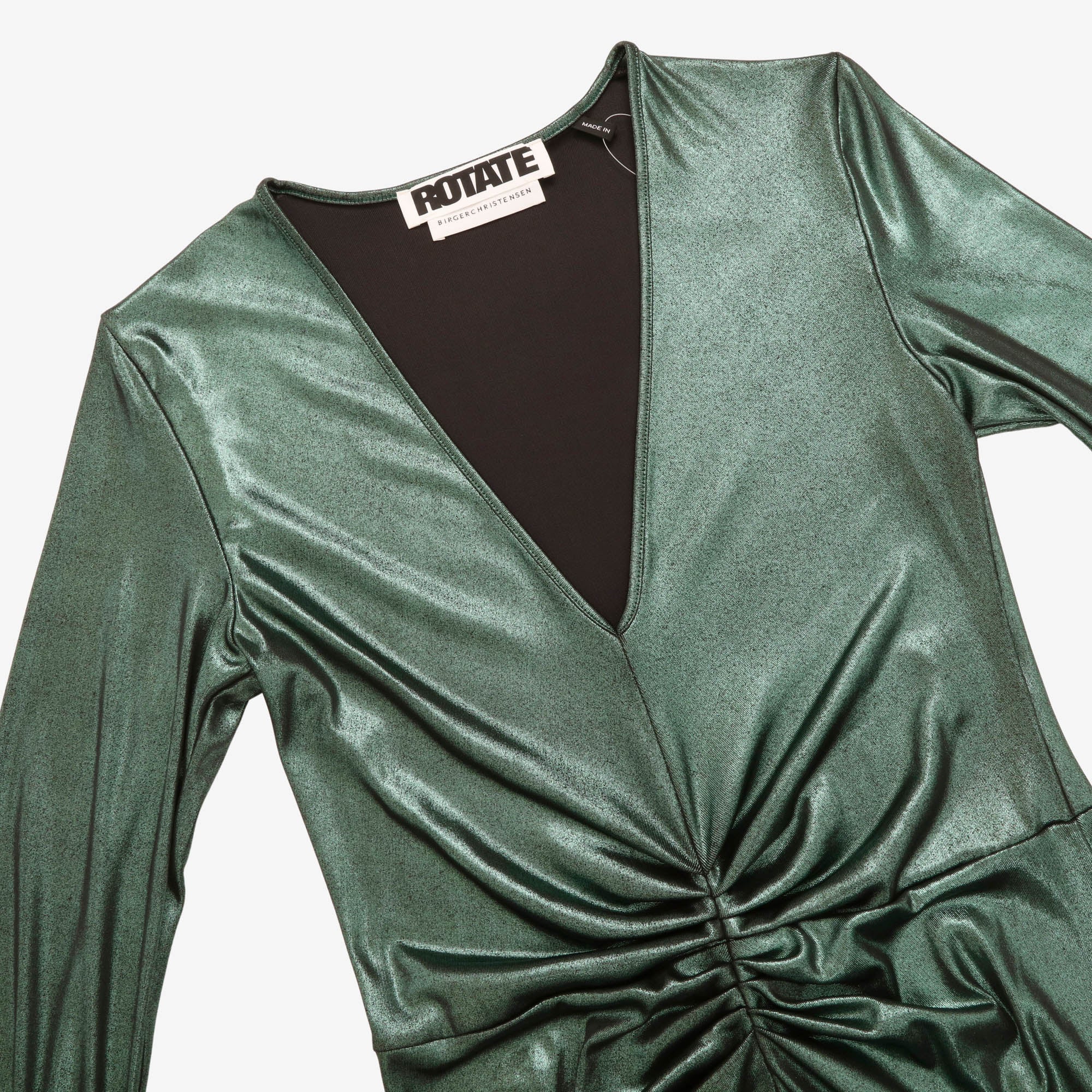 Number 7 Metallic Jersey Midi Dress