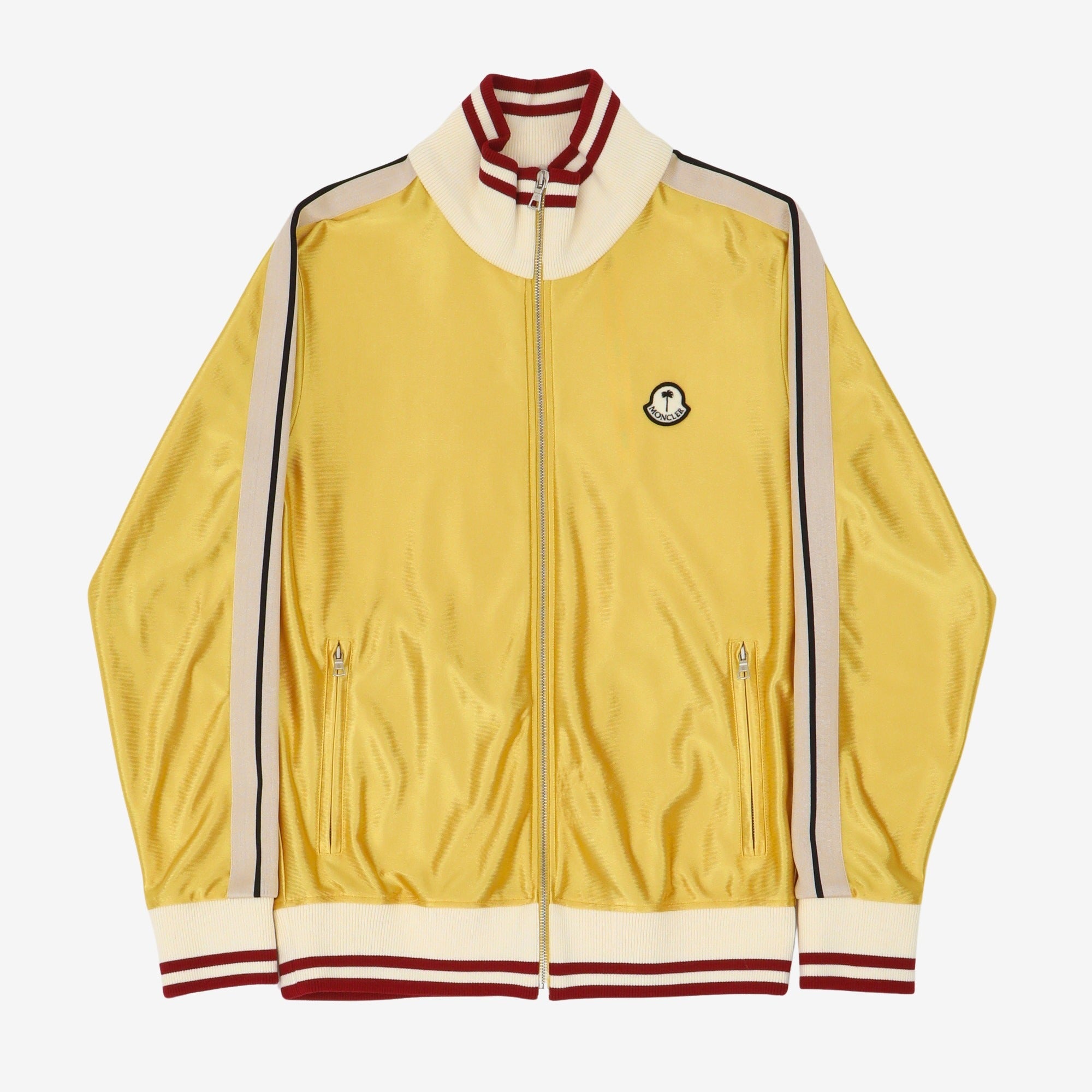 Palm Angels Logo Patch Zip-Up Track Jacket