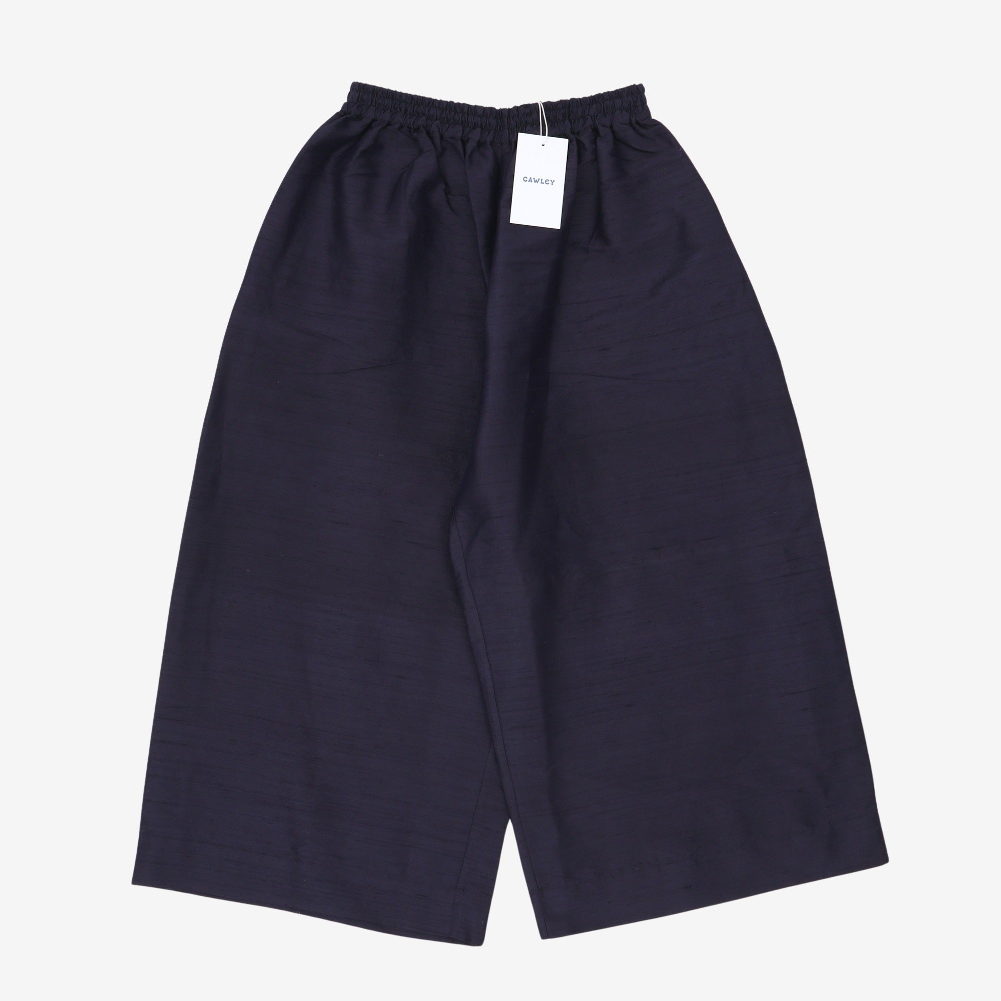 May Silk Cropped Wide-Leg Trousers