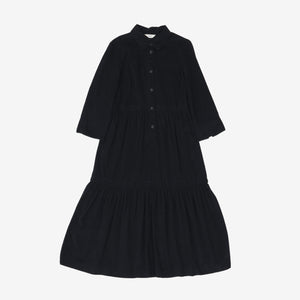 Needlecord Tiered Midi Shirt Dress