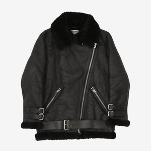 Velocity Leather Trimmed Shearling Jacket