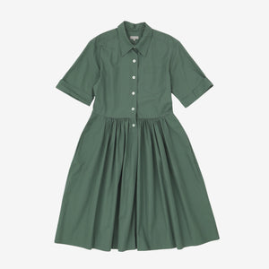 Short-Sleeved Cotton Shirt Dress