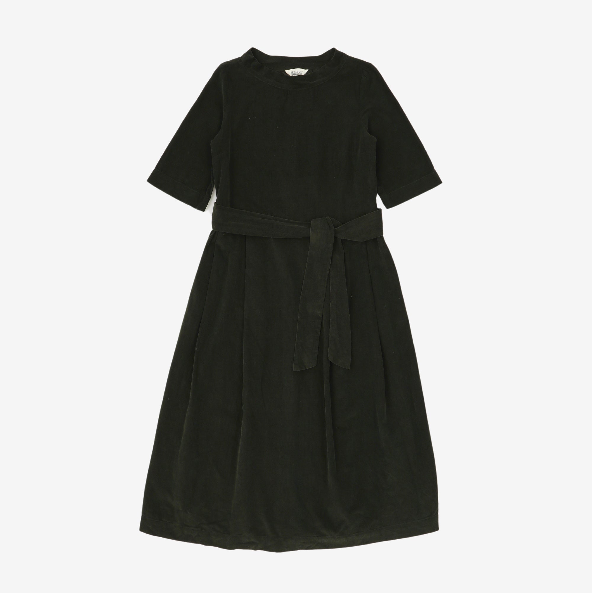 Corduroy Belted Midi Dress