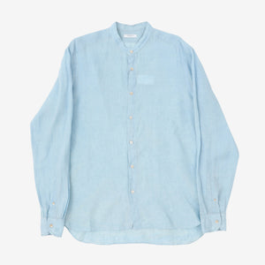 Collarless Linen Shirt