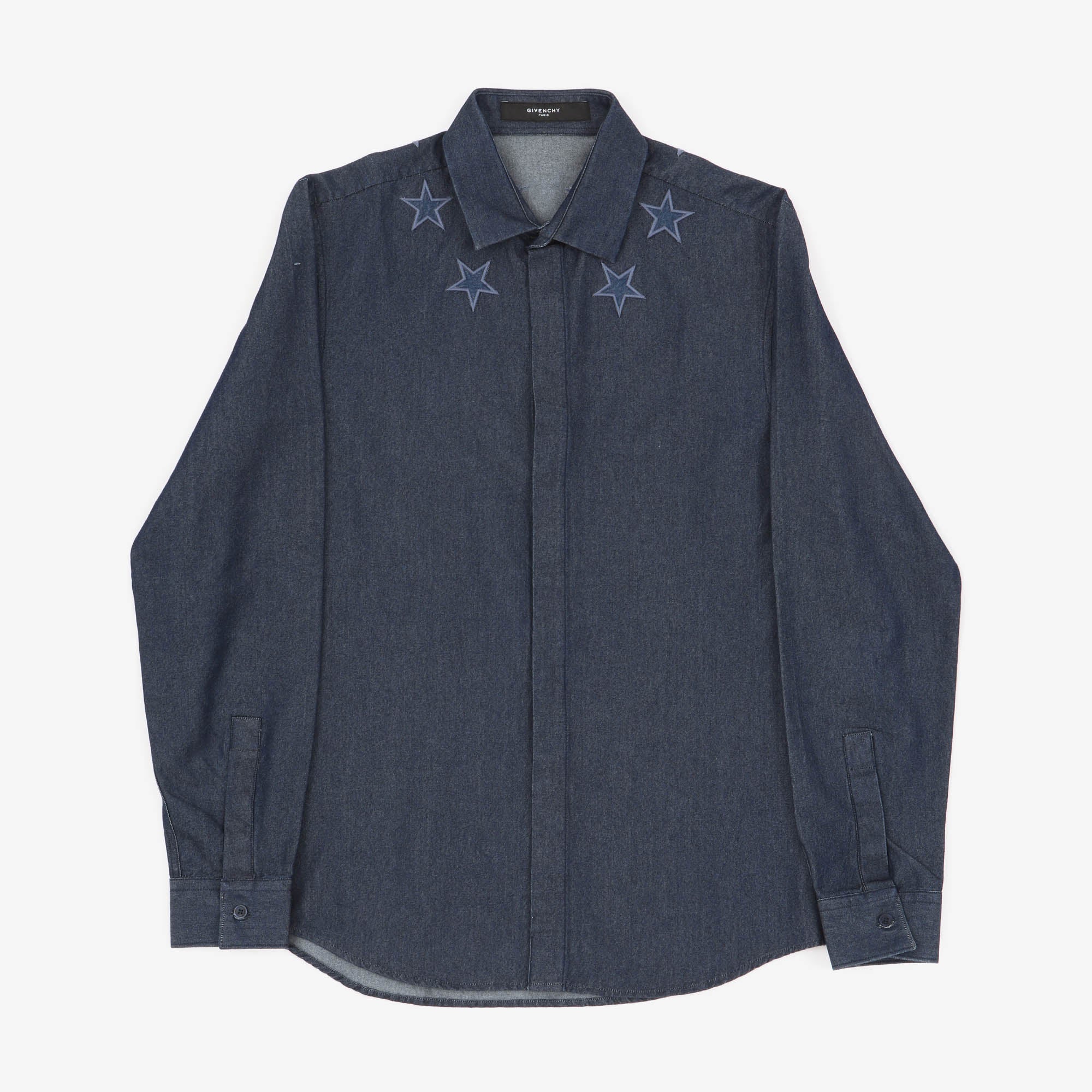Star Print Denim Shirt