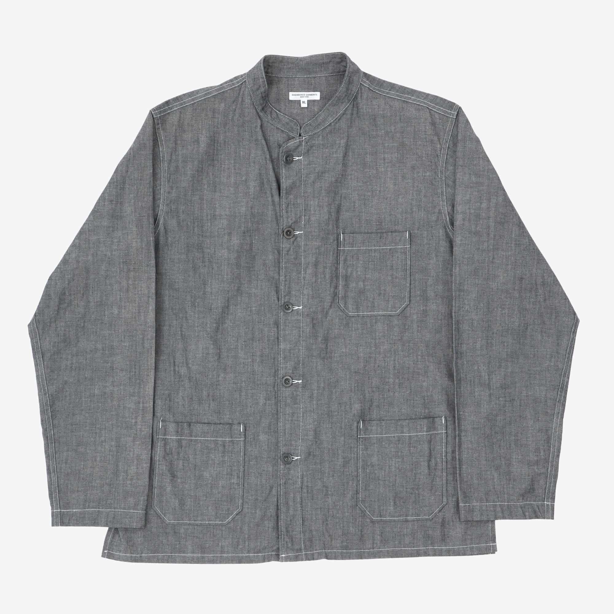 Collarless Overshirt