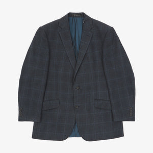 Notch Lapel Check Blazer