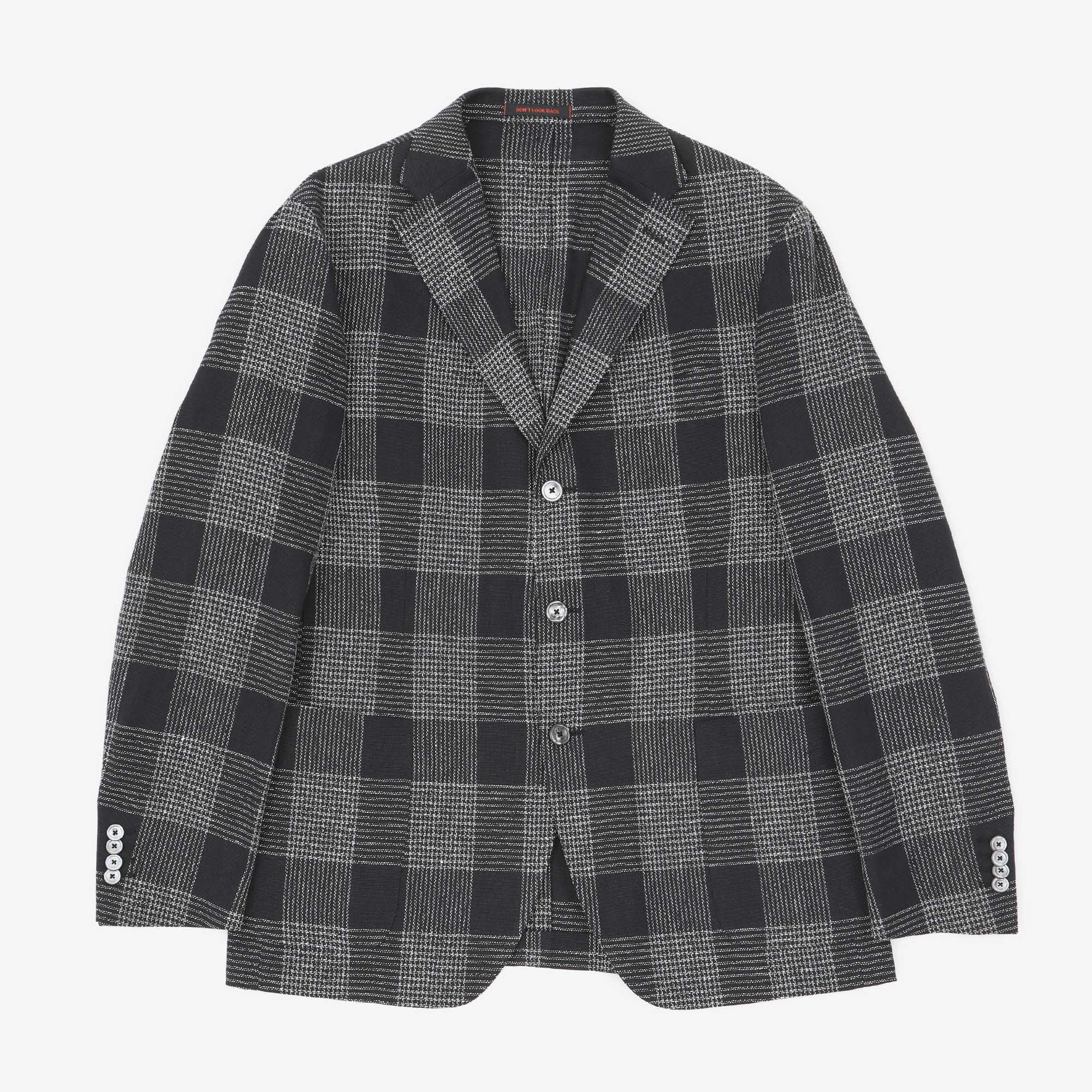 Check Linen Blazer