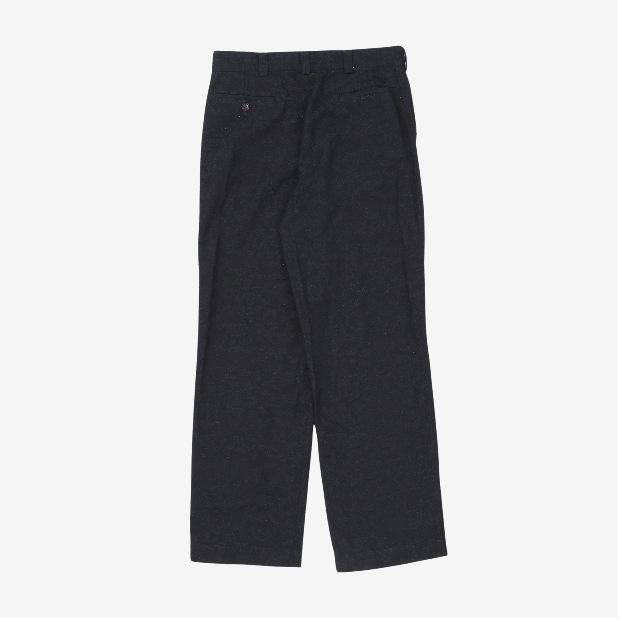 Indigo-Dyed Paisley Trousers