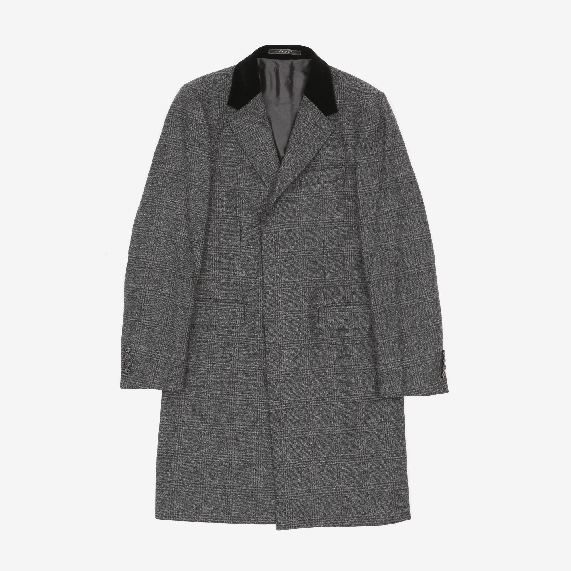 Check Wool Trench Coat