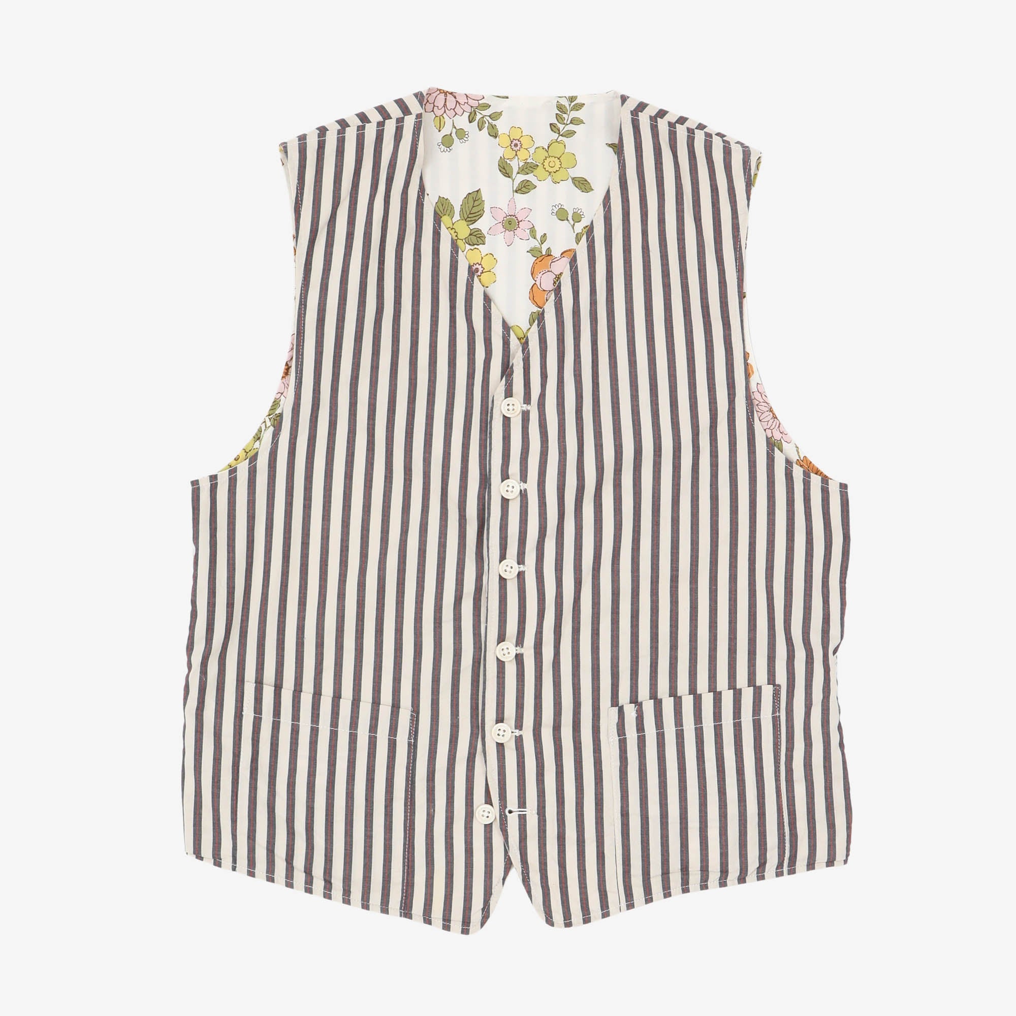 Reversible Flower Print Vest