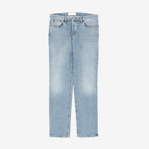 Cotton-Blend Tapered-Leg Denim