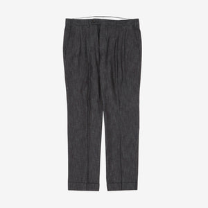 Indigo Pleated Pants