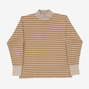 Mole Neck Striped Sweater